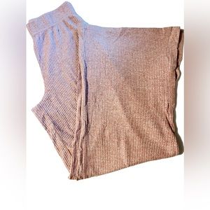 Pink stretchy heavy and cozy pants